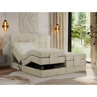 MKS Boxspringbett 160 x 200 cm H4 Beige