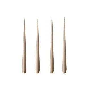 Peitschenkerze Set Taper Candles nougat note 32 cm H