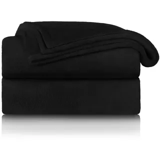Blumtal Kuscheldecke 130 x 150 cm Schwarz