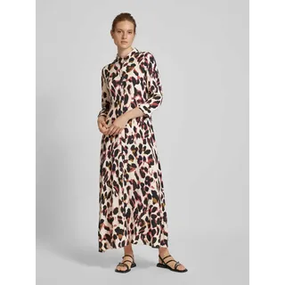 Hemdblusenkleid aus Viskose mit Knopfleiste, Beige, L