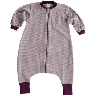 Lilano, Schlafsack mit Bein und langen Ärmeln, 70% Wolle (bio), 30% Seide, 210 gr./m2 (Beere, 74-80) - 74-80