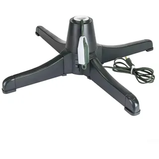 Robuster elektrischer Weihnachtsbaumständer 66 cm, 360 Grad drehbar, einstellbar für Baumstämme 2,3 bis 3,2 cm, wetterfestes Kunststoffmodell für drinnen und draußen(EU)