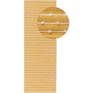 Läufer Lupo, benuta, rechteckig, Höhe: 5 mm, Kunstfaser, Berber, Ethno-Style, Wohnzimmer gelb