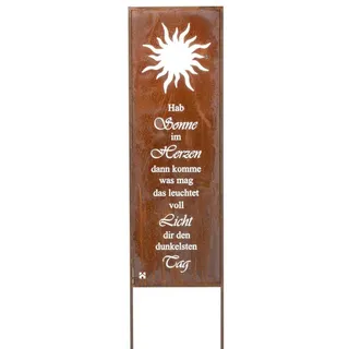 Home Deluxe Gartenstecker mit Sinnspruch 190 x 43 x 9 cm Braun