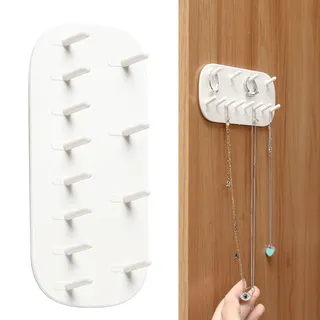 Hogvinnatil Wandhaken für Schmuck | selbstklebender Organizer - Wandschmuckhaken | für Ohrringe, Ringe, Armbänder, Ketten, Schränke, Anhänger, Schlüssel, Schlüsselanhänger und Display