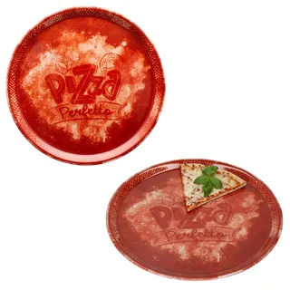 Mambocat Perfetto Pizzateller Ø 31,5 cm rot 2er Set
