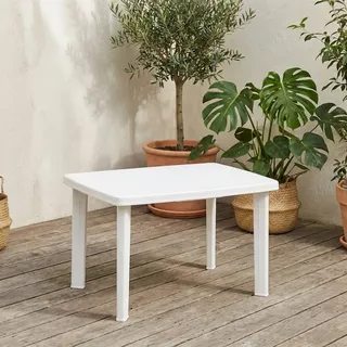PROGARDEN Ipae-progarden Tisch Modular Oval 101 x 68 x 72 cm Weiß