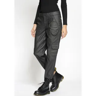 Relax-fit-Jeans GANG "94GERDA WORKER" Gr. 32, N-Gr, schwarz (blackshine) Damen Jeans Weite
