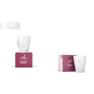 DKG utils Fiftyeight :: Henkelbecher Verschmitzt - 350 Ml Henkelbecher Weiß - 2 Stück - Produkt-Bundle