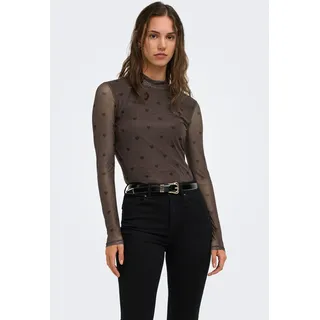 Only ONLERICA LIFE MESH Langarmshirt Braun S
