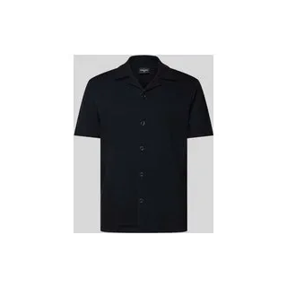 Regular Fit Freizeithemd mit Resortkragen Modell 'Filip', Dunkelblau, M