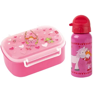 Sigikid Kindergarten Brotzeit-Set Pinky Queeny Trinkflasche mit Brotdose