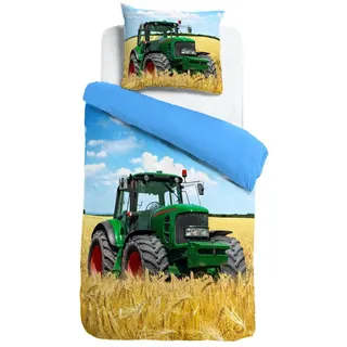 ESPiCO Kinderbettwäsche Traktor, Renforcé, 2 teilig, Trecker, Bulldog, Landmaschine bunt