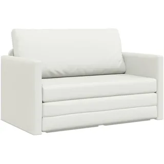 vidaXL Schlafcouch Kunstleder 2-Sitzer Weiß