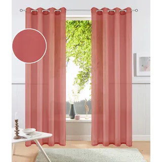 OTTO home XANA Schlaufen 145 x 175 cm Orange/Rot
