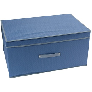 nicelife Faltbare Kleideraufbewahrung Aufbewahrungstasche Aufbewahrungsbox für Kleiderschrank Aufbewahrungskiste (Blau, 50x40x30cm)