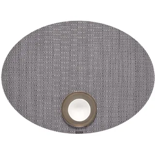 Chilewich, Tischset, Thatch Tischset oval pewter (1 Stk., 49.50 x 36 cm)