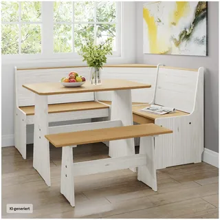 Hti-Living Sitzgruppe 3-teilig Marija Weiß