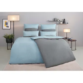 Tom Tailor Henry Renforcé Blau 135 x 200 cm + 80 x 80 cm