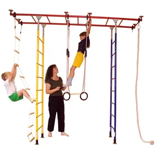 KletterDschungel - das Original - Brücke Standard - Indoor Klettergerüst für Kinder. Sportgerät & Sprossenwand für Kinderzimmer - Spielturm Turnwand Kletterwand in DREI Größen