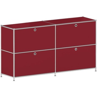 Sideboard »System 4« - 4 geschlossene Fächer rot, viasit, 152.9x40.4 cm