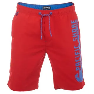 riverso Badeshorts Herren Badehose RIVJannik Regular Fit (1-St) Sportshorts mit Kordelzug rot 3XL