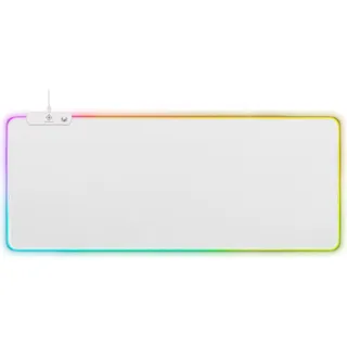 deltaco WMP90 RGB Gaming Mauspad XL Weiss
