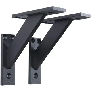 sossai® Regalträger 2er Set FSHR 120 x 120 mm Schwarz