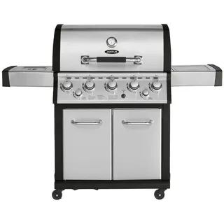 JUSTUS Gasgrill "Mars Plus", elektrische Zündung, 5 + 2 Brenner, 158 x 62 x 122 cm (L x B x H) schwarz
