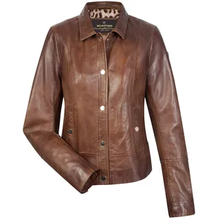 MILESTONE Dodo Damen Lederjacke (36, Cognac) - 36