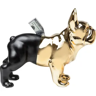 Kare DESIGN Spardose Bulldog Steingut Gold