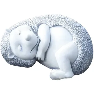 Xlmoebel Dekofigur Stein-Igel Figur für Garten und Terrasse, wetterfest und detailreich (Artikel s103057), Hergestellt in Europa weiß