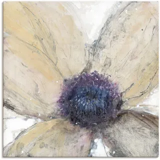 Wandbild ARTLAND "Blumenfluss I" Bilder Gr. B/H: 100 cm x 100 cm, Leinwandbild Blumen quadratisch, 1 St., beige (naturfarben) Kunstdrucke als Alubild, Outdoorbild, Leinwandbild in verschied. Größen