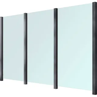 staket pro Glaszaun 3,284 m grau Aluminium 4 St.