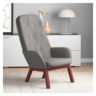 vidaXL Relaxsessel 70 x 98 x 77 cm Hellgrau Samt