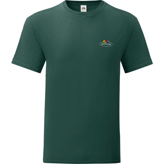 Fruit of the Loom Iconic 150 T-Shirt mit Vintage-Logo auf der Brust, waldgrün - Vintage-Logo klein, XL