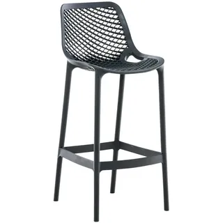 CLP Barhocker Air mit Lehne, 75cm Sitzhöhe, Kunststoff, dunkelgrau