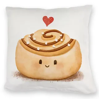 speecheese Zimtschnecke Kuschelkissen EIN schönes DekoKuschelkissen für die Couch Kuschelkissen Kawaii süßes Teenager Zimtrolle knuffiges Sofa Kuchen Motiv kuscheliger Kuschelkissen bezug