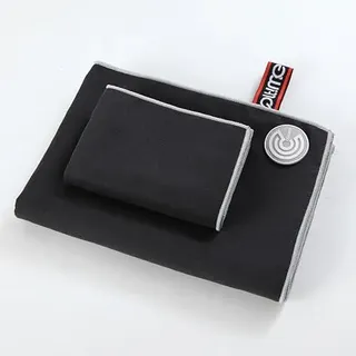 Treer Mikrofaser Handtuch, Strandtuch, Schnelltrocknendes Handtuch, Reisehandtuch Leicht, Microfaser Badetuch Groß, Microfaser Handtücher (40x80cm,schwarz)