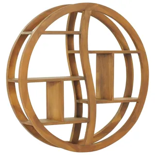 vidaXL Wandregal Yin und Yang 80 x 17,5 x 80 cm Braun