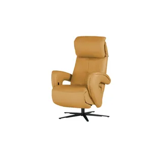 Hukla Relaxsessel Pierre Leder 75 x 115 x 87 cm Orange mit Relax-Funktion