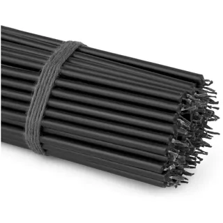 NKlaus Spitzkerze 100x Stabkerzen schwarz Tropffrei Rußfrei dünn L 1 (100 Stück = ca. 400g) beige|schwarz