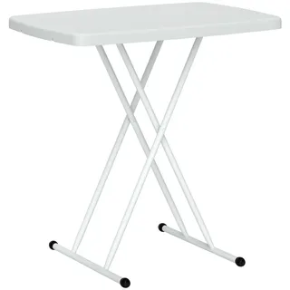 Outsunny Beistelltisch 76 x 50 x 74 cm Weiß