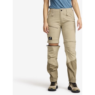 Range Pro Zip-off Pants Damen Aluminium/Brindle, Größe:M - Zip-off-hosen - Beige