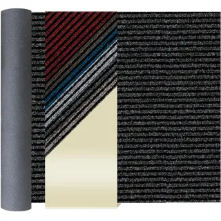 Primaflor Schmutzfangläufer Magnum | 200x100 cm | Anthrazit | Meterware | 10,5 mm Höhe, Sauberlauf-Meterware mit Gel-Rücken, Zuschneidbare und robuster Schmutzfangmatte für Flur und Eingang