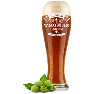 polar-effekt Weizenbierglas 0,5l mit Gravur personalisierte Weizenglas Geschenk-Idee Bierglas Weißbierglas - Mann Geschenke Männer - ideal als Vatertagsgeschenk - für Papa