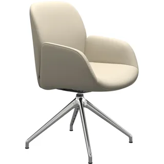 Stressless Stuhl Bay | Drehgestell D350 Batick Cream Mit Armlehnen Poliertes Aluminium