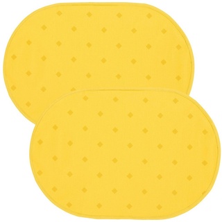 Platzset, »Tischset "Neuss" 2er-Pack«, Erwin Müller, (2-St), abwaschbar Uni gelb eckig - 35 cm x 50 cm