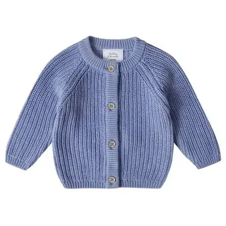 stellou & friends Gerippter Strick-Cardigan in purple | Gr.: 86/92
