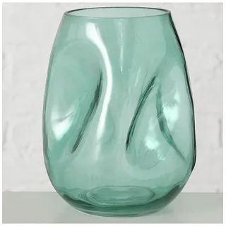 Boltze Vase ''Lojin'' in Türkis - (H)17,3 x Ø 14 cm